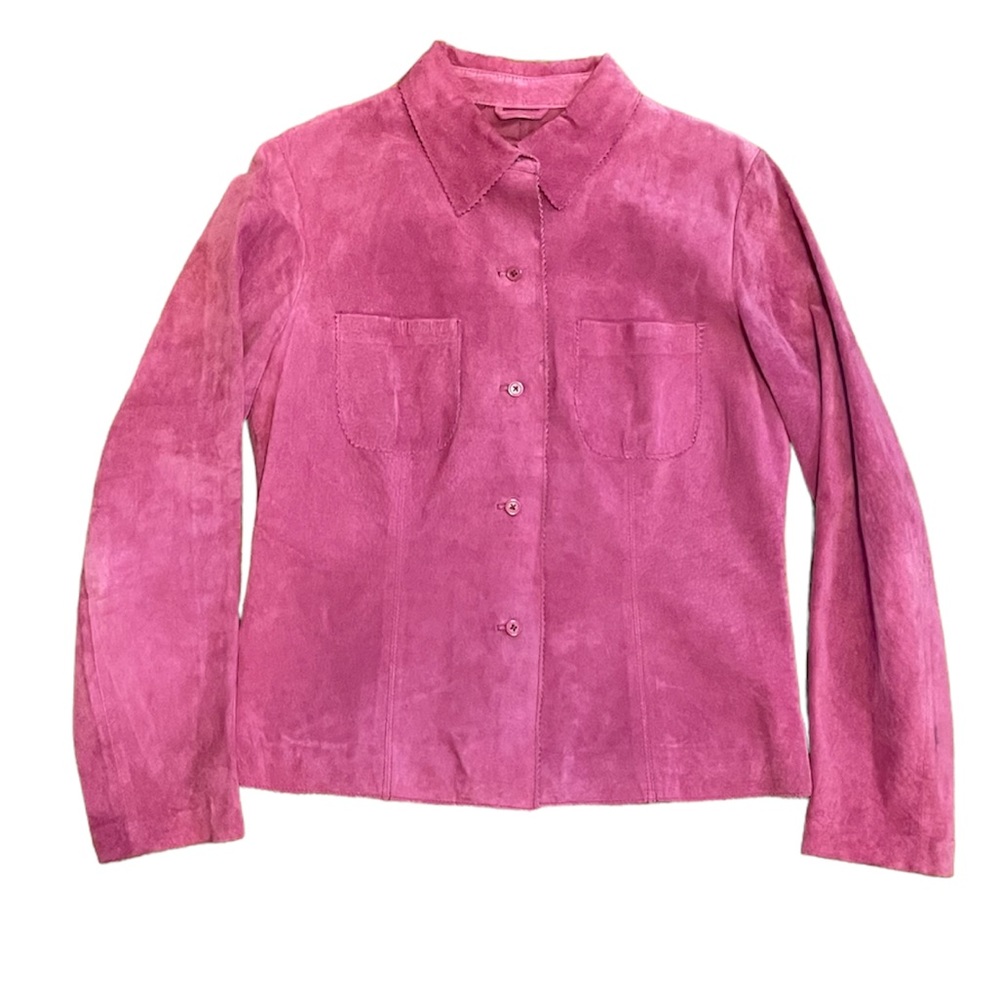 VINTAGE Pink Leather Jacket